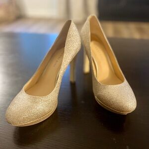 Gianni Bini Sparkly Gold Heels